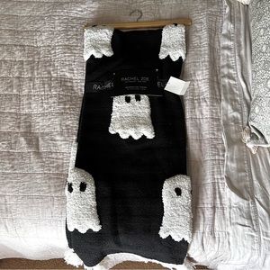 RACHEL ZOE BLACK GHOST THROW BLANKET